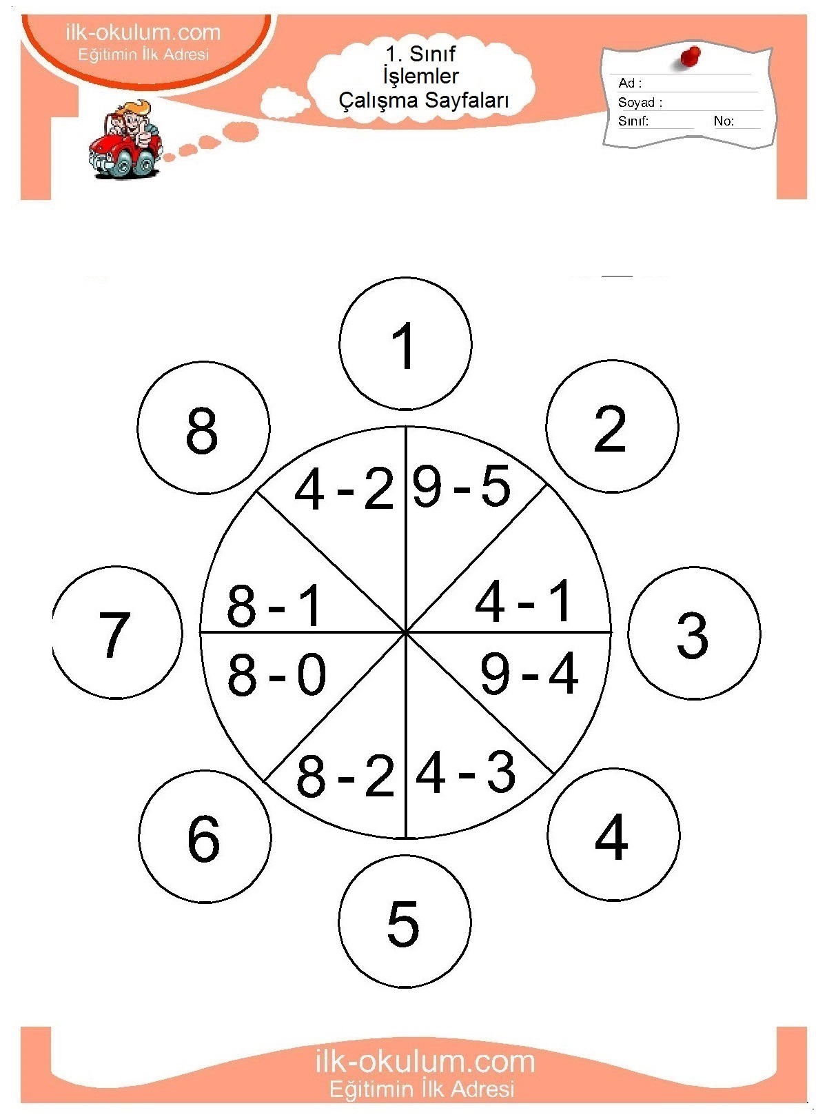 Çocuklar İçin toplam işlemi yaprak testleri 